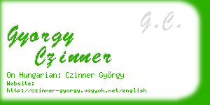 gyorgy czinner business card